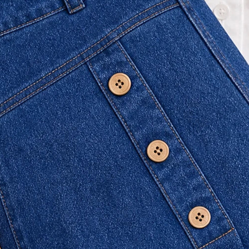 Women's High-Waisted Wide-Leg Jeans - Straight Fit