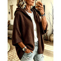 Women's Hooded Open-Front Cardigan - Cozy Relaxed Fit