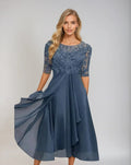 Women's Lace Midi Dress - Elegant Occasion Wear