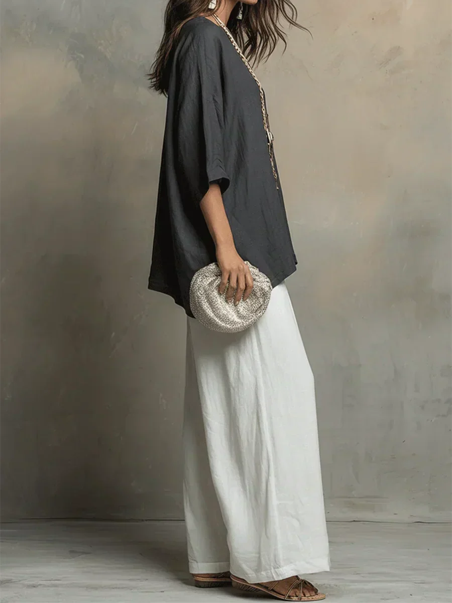 Women's Lightweight Two-Piece Set - Relaxed Summer Style