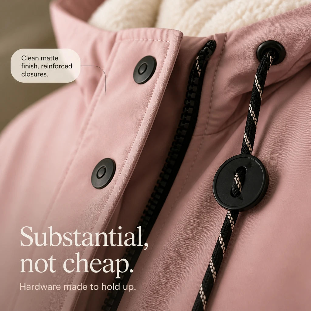 Women's Longline Hooded Parka - Warm & Slim Fit