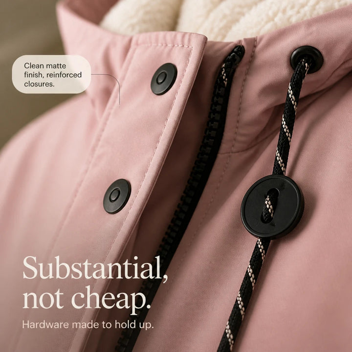 Women's Longline Hooded Parka - Warm & Slim Fit