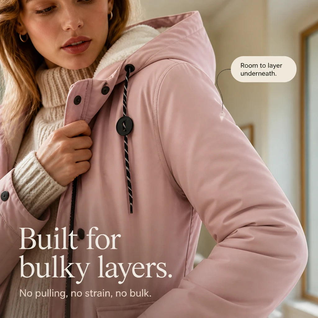 Women's Longline Hooded Parka - Warm & Slim Fit
