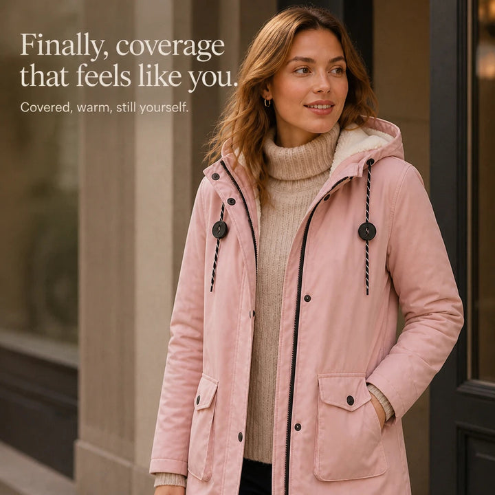 Women's Longline Hooded Parka - Warm & Slim Fit