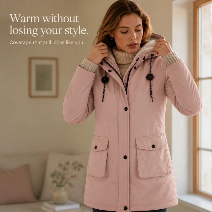 Women's Longline Hooded Parka - Warm & Slim Fit