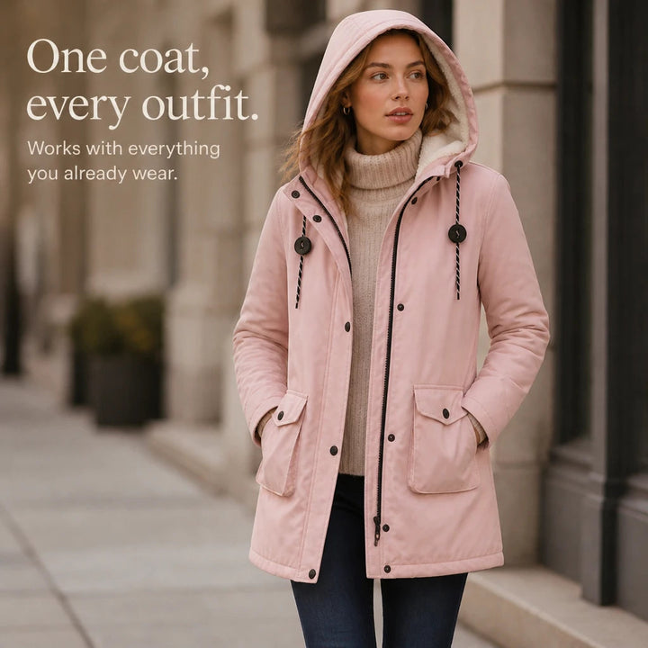 Women's Longline Hooded Parka - Warm & Slim Fit