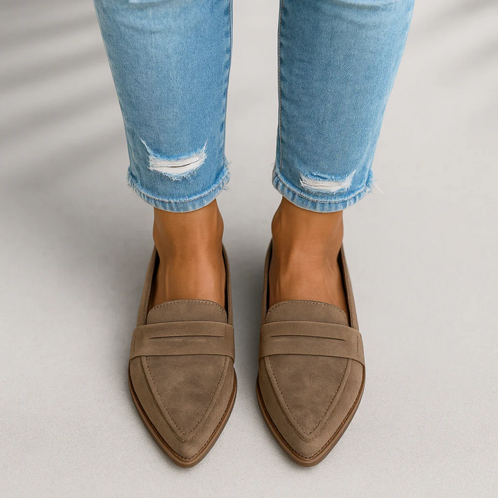 Women's Orthopedic Leather Moccasins - Slip-On Comfort
