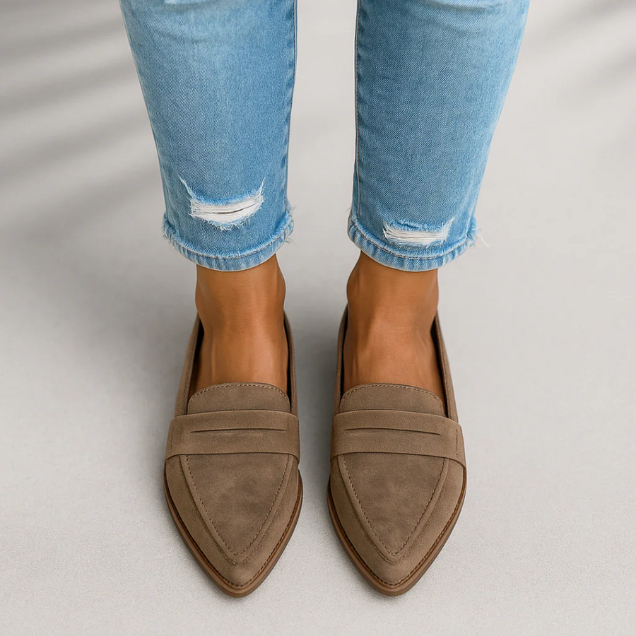 Women's Orthopedic Leather Moccasins - Slip-On Comfort