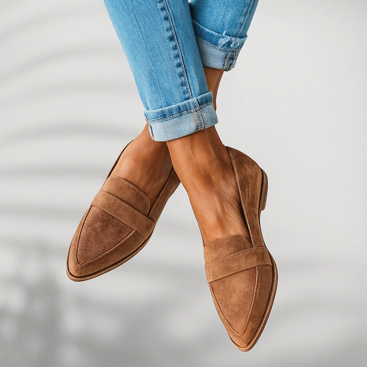 Women's Orthopedic Leather Moccasins - Slip-On Comfort