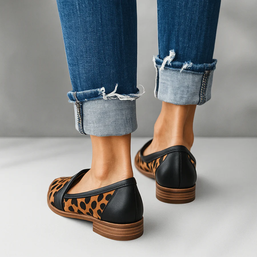 Women's Orthopedic Leather Moccasins - Slip-On Comfort