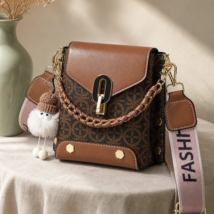 Women's Patterned Crossbody Bag - Compact Hip Carrier