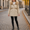 Women's Plush-Lined Mid-Length Parka – Slim Fit