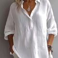 Women's Relaxed Collared Blouse - Effortless Elegance