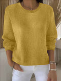 Women's Relaxed Everyday Sweater - Soft Knit Round Neck