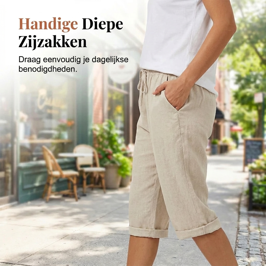 Women's Relaxed Knee-Length Shorts - Lightweight Comfort