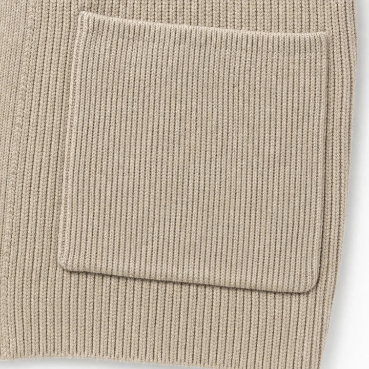 Women's Ribbed Knit Double-Breasted Cardigan - Longline