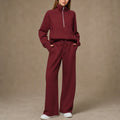 Women's Ribbed Oversized Lounge Set – Wide-Leg Pants & Top