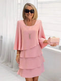 Women's Ruffle A-Line Dress - Elegant Comfort