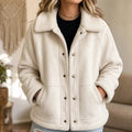 Women's Shearling-Trim Suede Jacket - Cozy Layering