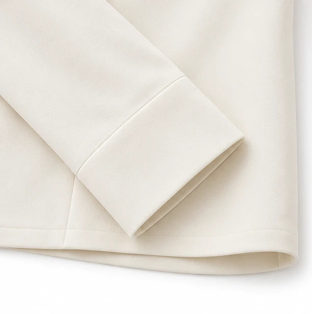 Women's Stand-Collar Shirt and Cropped Trouser Set - Coordinated Work
