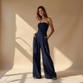 Women's Strapless Jumpsuit - Elegant Evening Wear