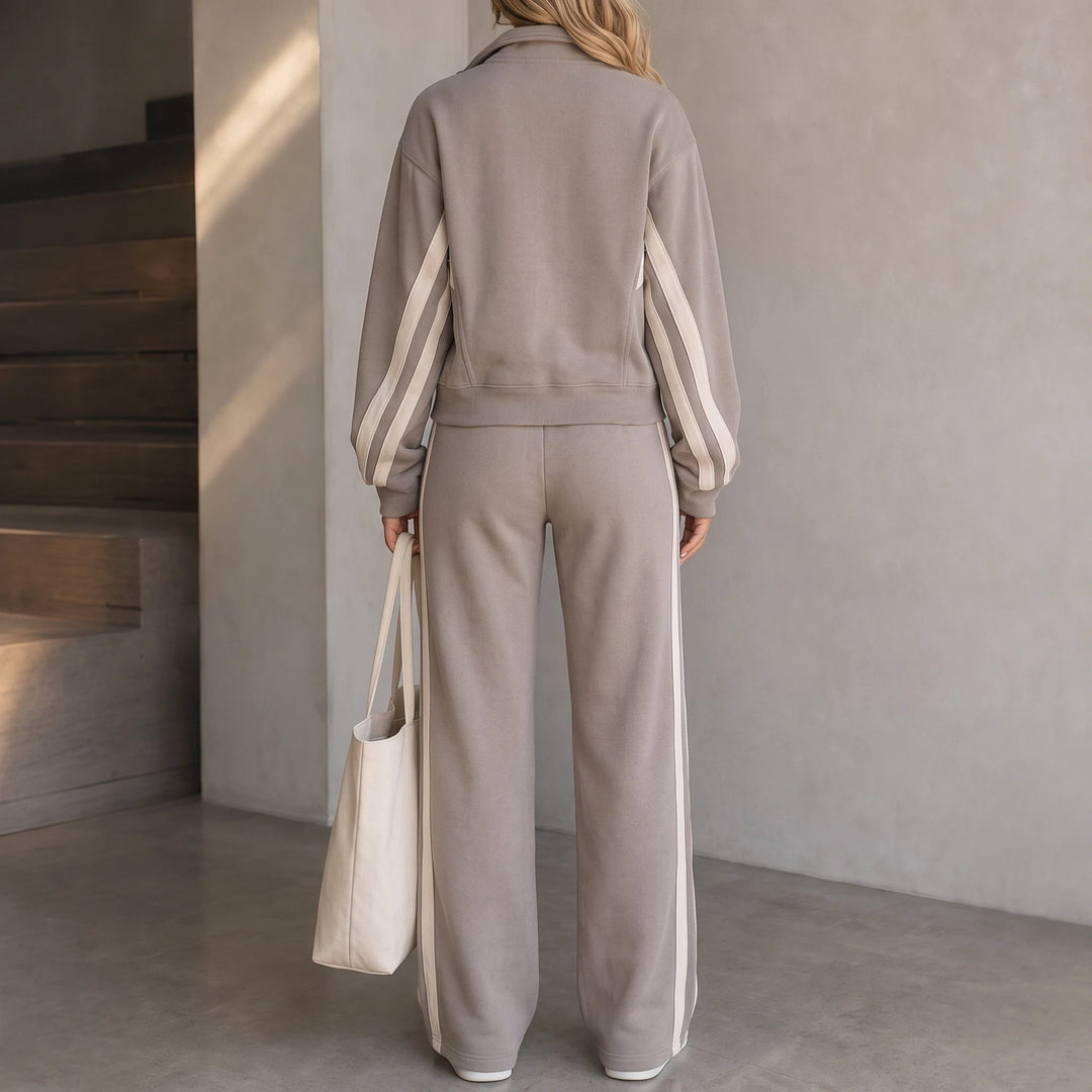 Women's Striped Lounge Set - Coordinated Two-Piece