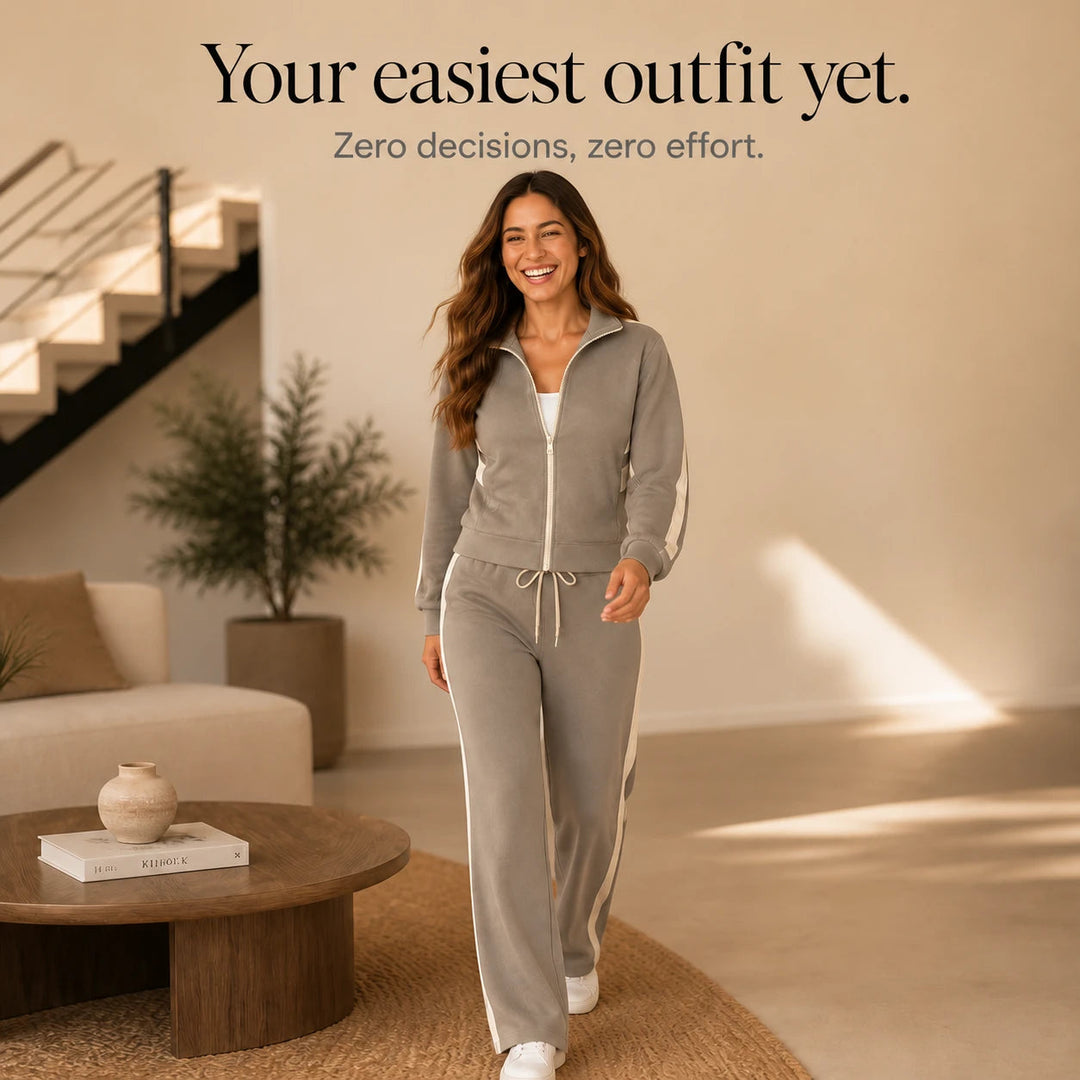 Women's Striped Lounge Set - Coordinated Two-Piece