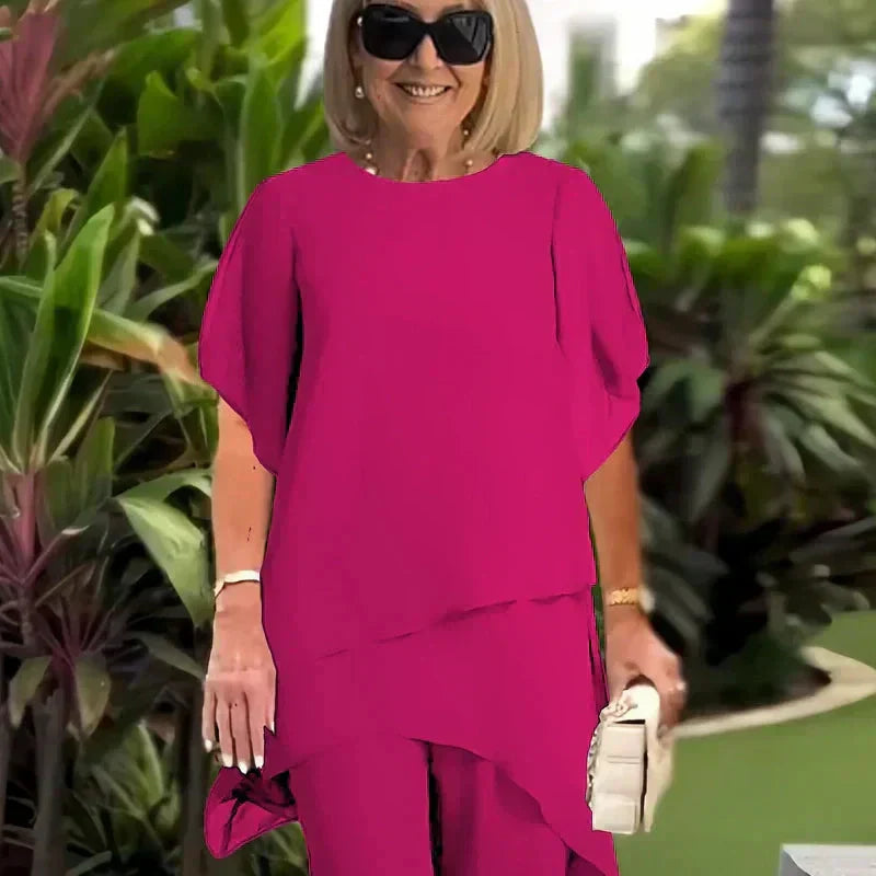 Women's Two-Piece Set - Relaxed Elegance