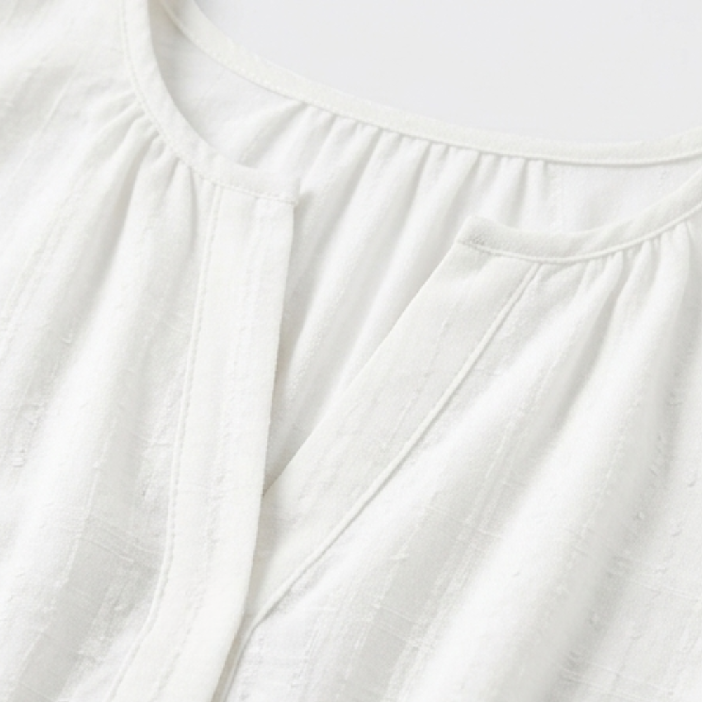 Women's V-Neck Tiered Maxi Dress with Smocked Waist - Summer