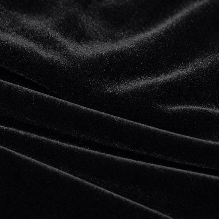 Women's Velvet-Look Midi Dress with Bow Detail - Off-Shoulder