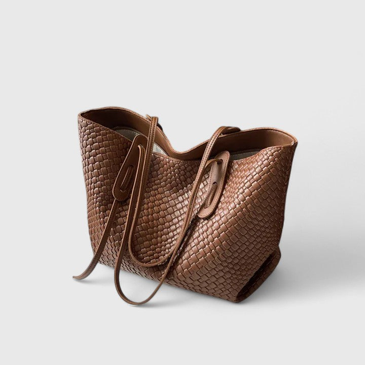 Women's Woven Tote Bag - Elegant Everyday Carryall