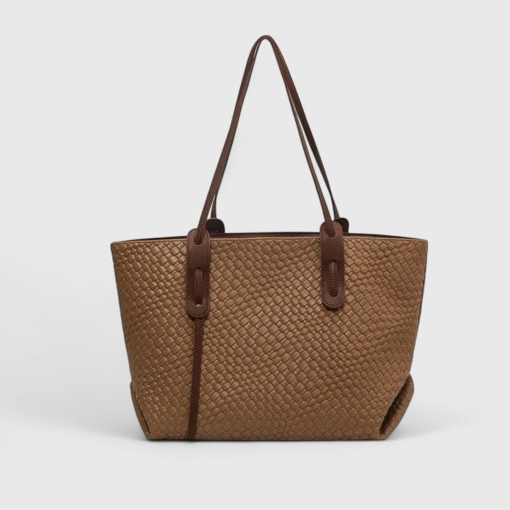 Women's Woven Tote Bag - Elegant Everyday Carryall