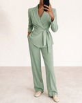 Women's Wrap Blazer Set - Elegant Tailored Style